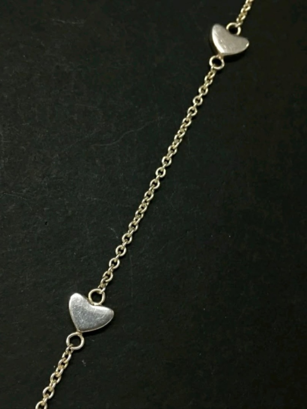 Tiffany & Co. Timeless 925 Sterling Silver Heart Charm Lariat Necklace 19.5 in - Picture 6 of 8